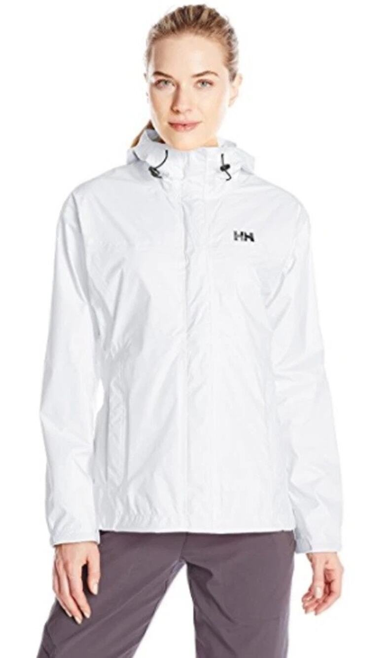 Helly Hansen Loke Waterproof Hooded Rain Jacket White Women's Medium